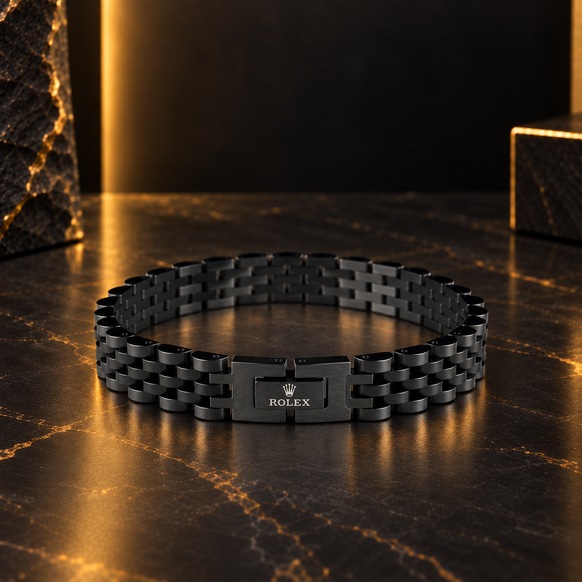 Royal stainless steel bracelet in black